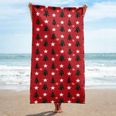 Christmas Tree Holiday Pattern Beach Bath Towel, Towel, $ 42.95, A Moment Of Now™